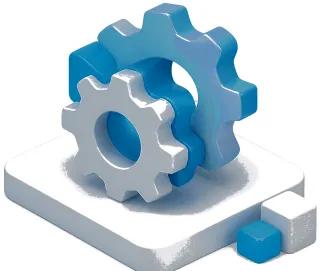 3D gears icon