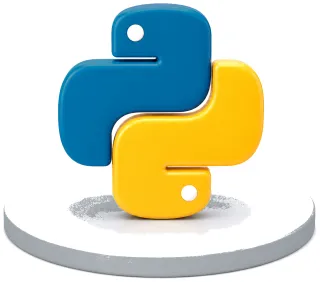 3D Python logo icon